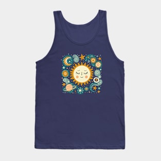 Serenity in the Cosmos - Dark Tank Top